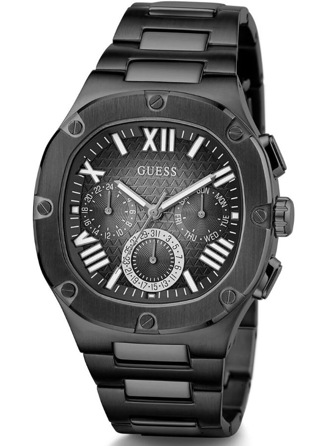 GUESS Men's 42mm Watch - Black Bracelet Black Dial Black Case - Image 2