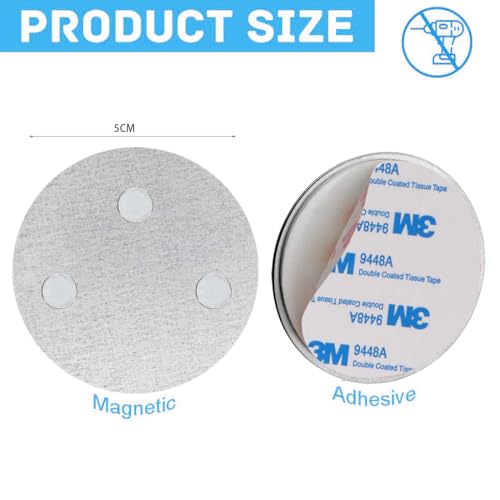 ILSSLI Magnetic Smoke Detector Sticky Pads Magnetic Adhesive Pads 3PCS Magnetic Smoke Alarm Fixing Mount No Drilling Magnet Holder Installation Tool for Smoke Fire Alarms Detector - Image 3
