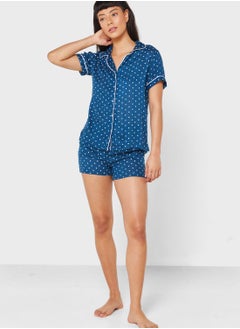 Printed Shirt & Shorts Set