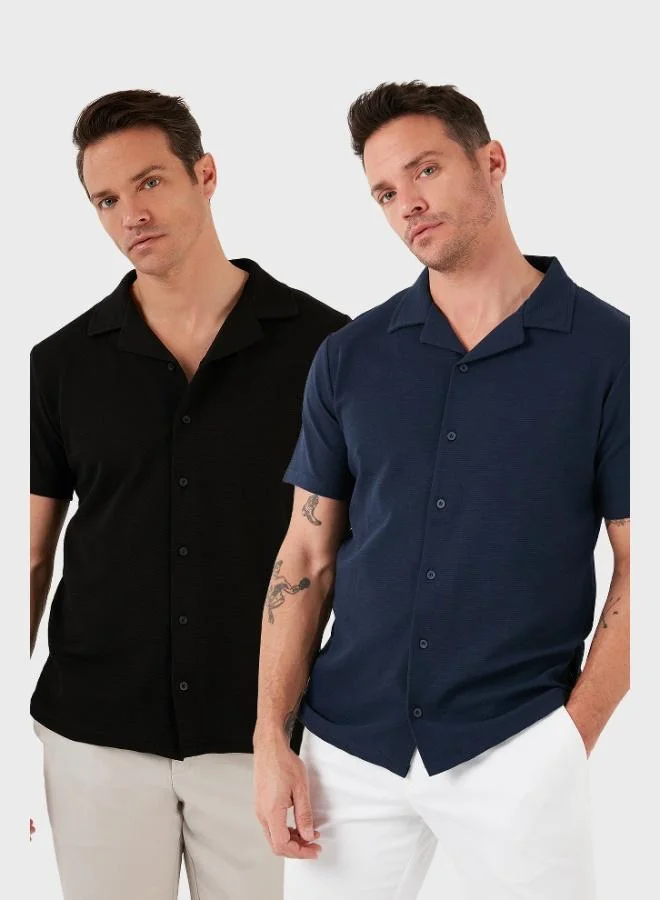 Buratti Cotton Regular Fit Short Sleeve 2-Pack Men's Shirt SHIRT 5902640S2