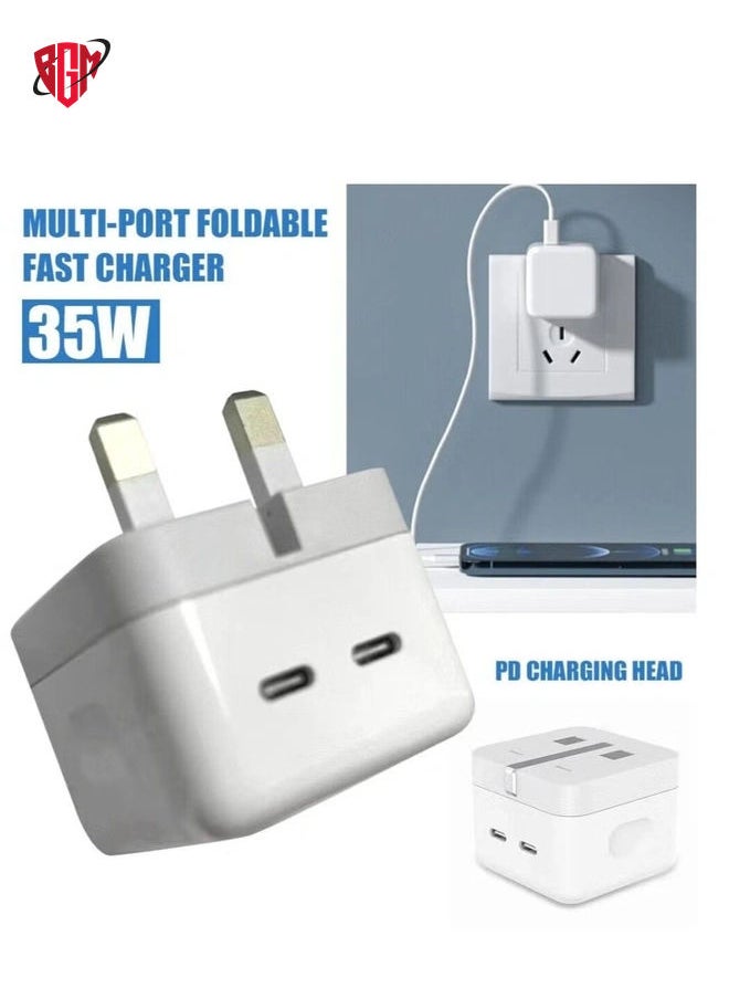 BGM - 35W Dual Ports Fast Charging USB-C+C Power Adapter USB-C To Lightning Cable For Apple iPhone 14 13 Series - Image 1
