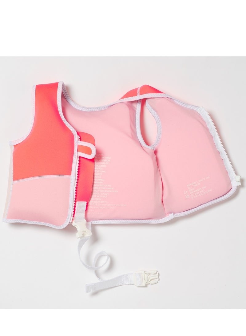 SUNNY LIFE Salty the Shark Kids Swim Vest – Pink Floatation Jacket for Toddlers (Ages 2–3) | Buoyancy Swim Trainer | Learn-to-Swim Safety Vest for Pool & Beach | Outdoor Water Play Essential - Image 4