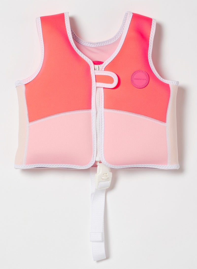 SUNNY LIFE Salty the Shark Kids Swim Vest – Pink Floatation Jacket for Toddlers (Ages 2–3) | Buoyancy Swim Trainer | Learn-to-Swim Safety Vest for Pool & Beach | Outdoor Water Play Essential - Image 5