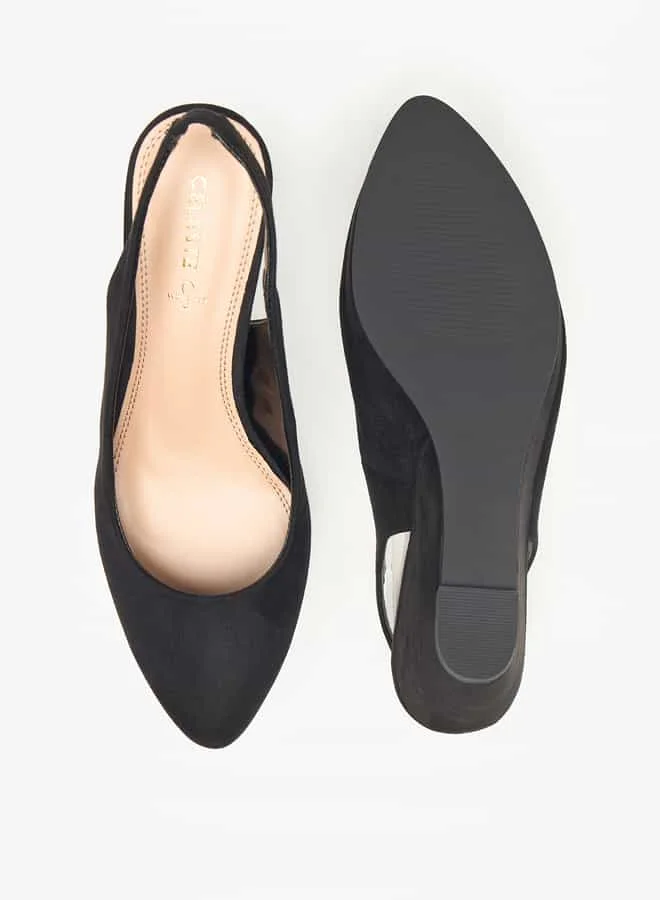 سيليست Women's Solid Slip-On Pump Shoes with Wedge Heels