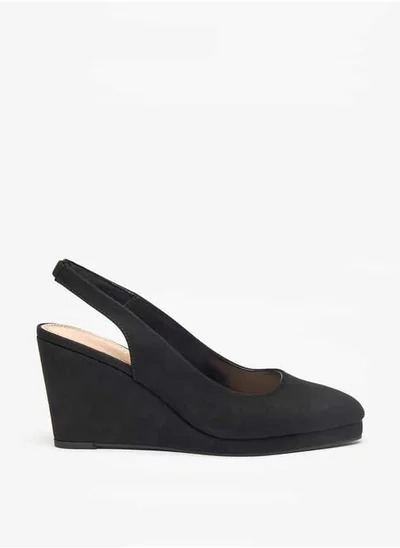 سيليست Women's Solid Slip-On Pump Shoes with Wedge Heels