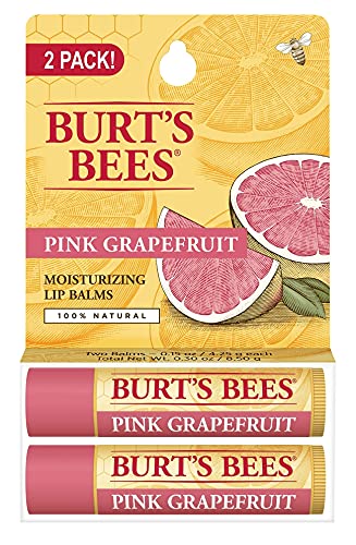 Burt's Bees Pink Grapefruit Moisturizing Lip Balm Twin Pack - Image 1