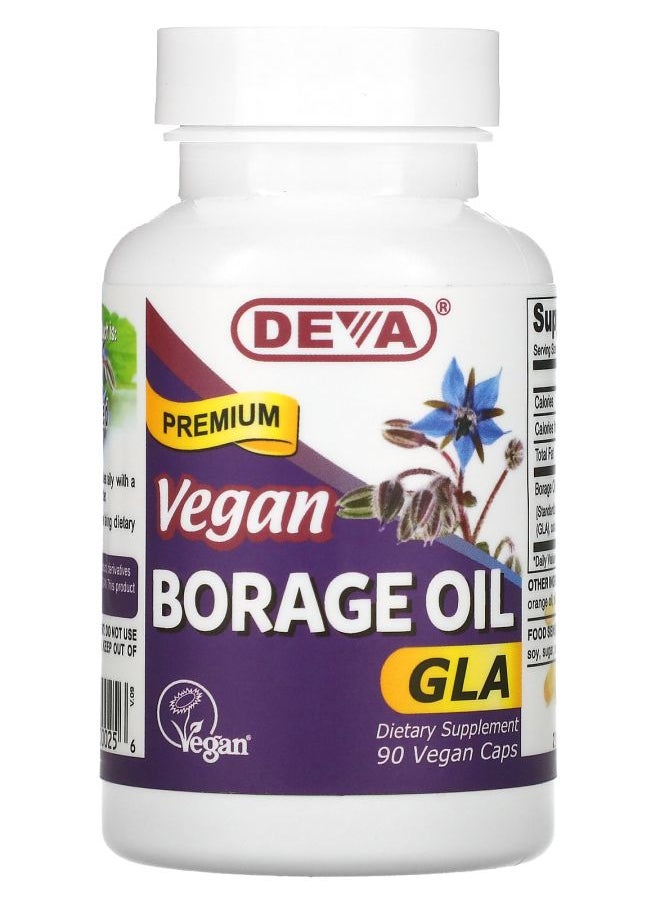 Deva Premium Vegan Borage Oil GLA 90 Vegan Caps 