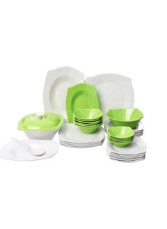 Melamine set, 38 pieces, green, square, 8402 - pzsku/Z69FB0174B02065D7AE76Z/45/_/1724164379/eb6bcefb-a0bb-4cbf-b670-c50f955fd794