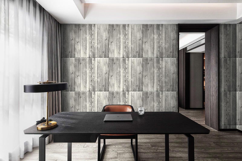 TLISMI 1 Pc DIY Self Adhesive Classic Grain 3D Asymmetric Wooden Texture Designed PE Foam Wall Sticker Easy Peel and Stick Waterproof Wallpaper Anti fouling Wall Panels for Home Decor (70X70cm, 6mm) - Image 2