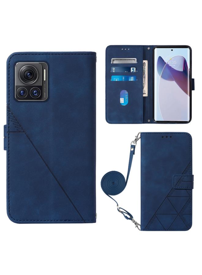 اس-توب جراب لهاتف Motorola Moto X30 Pro 5G جراب كروس بودي من الجلد المنقوش ثلاثي الأبعاد - Image 1