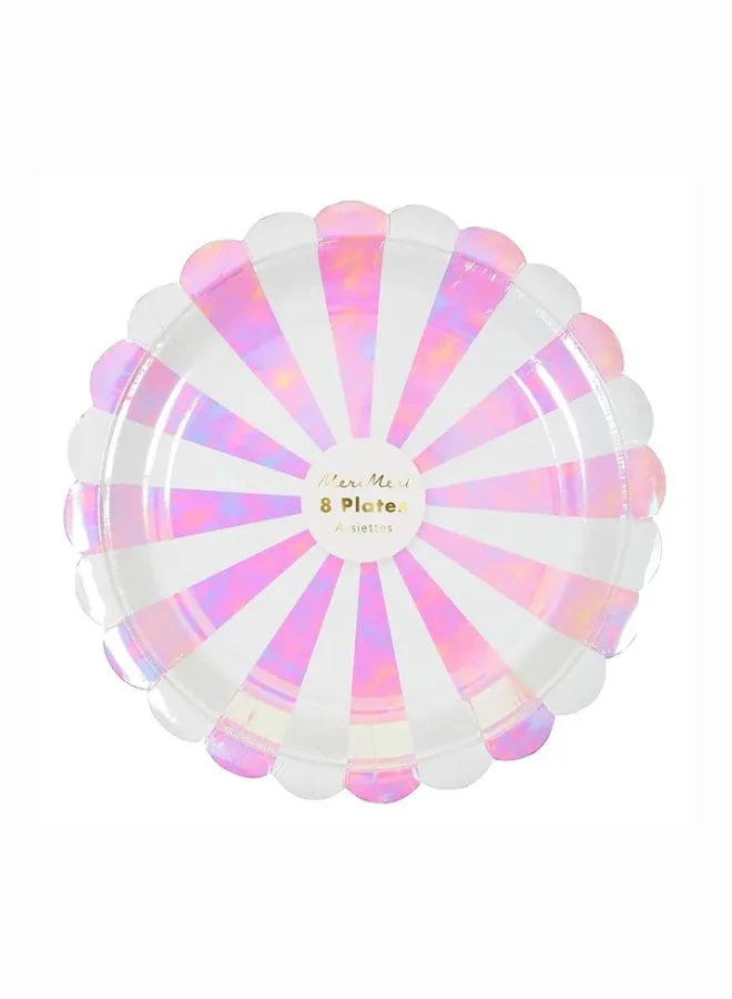 Meri Meri Iridescent Striped Small Plates