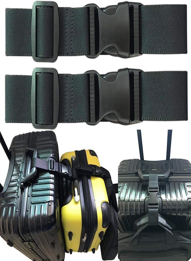 iCONY 2PIECES Add a Bag Luggage Set Strap for Suitcases - Adjustable Belt Travel Accessories Attachment - Connect Your 3 Bags for Passenger Car - Image 1