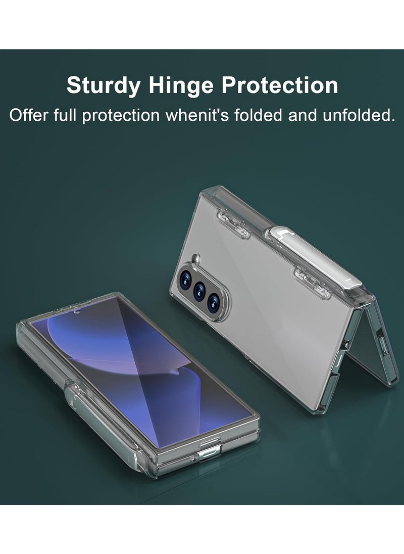 General Case for Galaxy Z Fold 6 2024 with Integrated Front Screen Protector & Stand & Hinge Protection, Full Body Cover, Hard PC Scratch-resistant Shockproof Protective Case  - Image 2