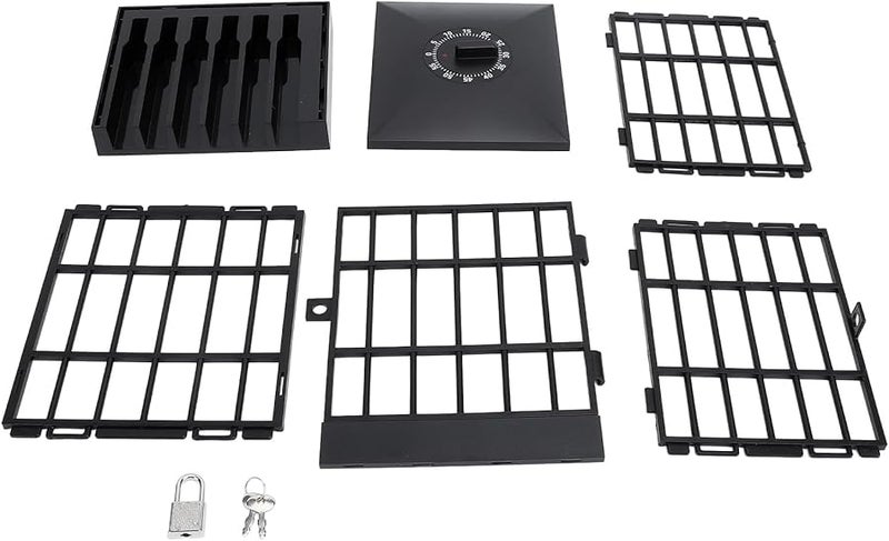 ZJchao Cell Phone Jail Lock Box Timer Smartphone Stand Holder Classroom Office Gadget All Black - Image 5