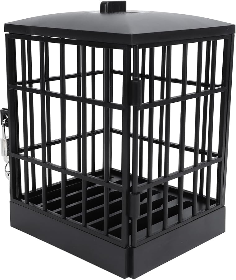 ZJchao Cell Phone Jail Lock Box Timer Smartphone Stand Holder Classroom Office Gadget All Black - Image 3
