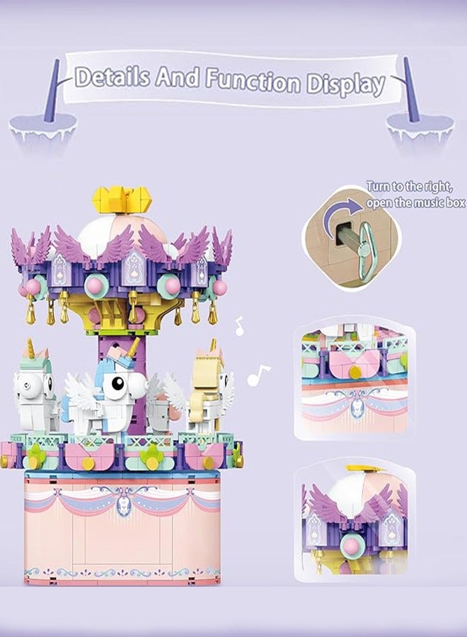 Loquat Music Box Building Toys, 874-Pcs Assemble Building Block DIY Educational Toys Set– Gift for Kids 3+ Years and Adults - Image 2