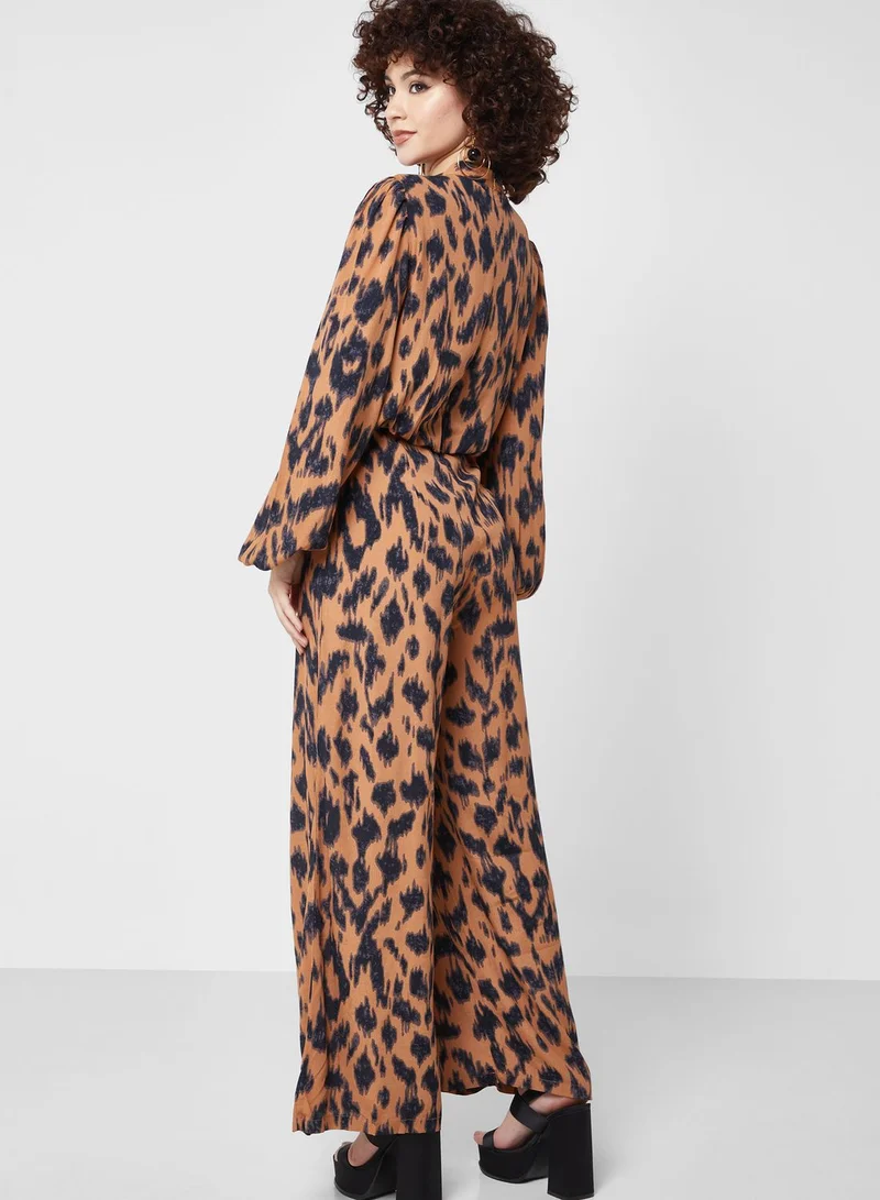 Never fully Dressed Printed Wide Leg Jumpsuit