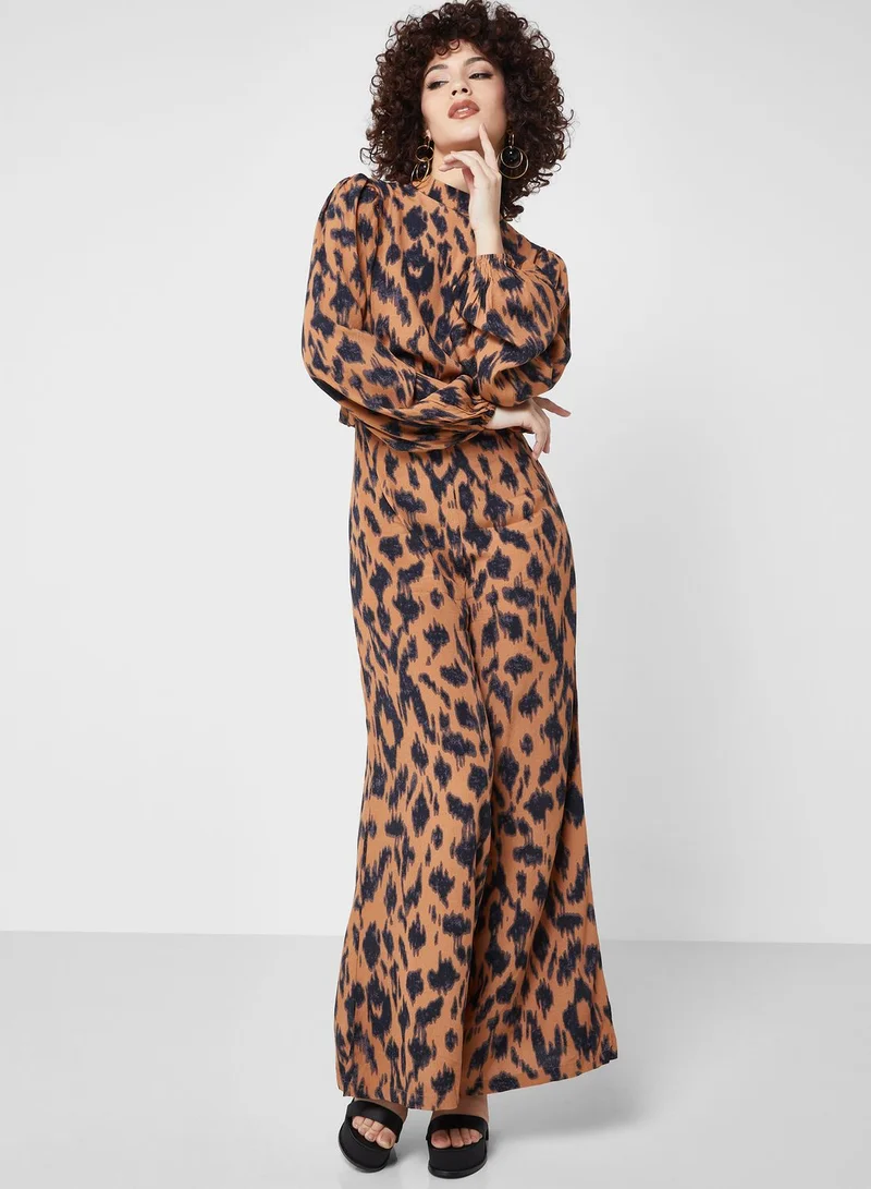 Never fully Dressed Printed Wide Leg Jumpsuit