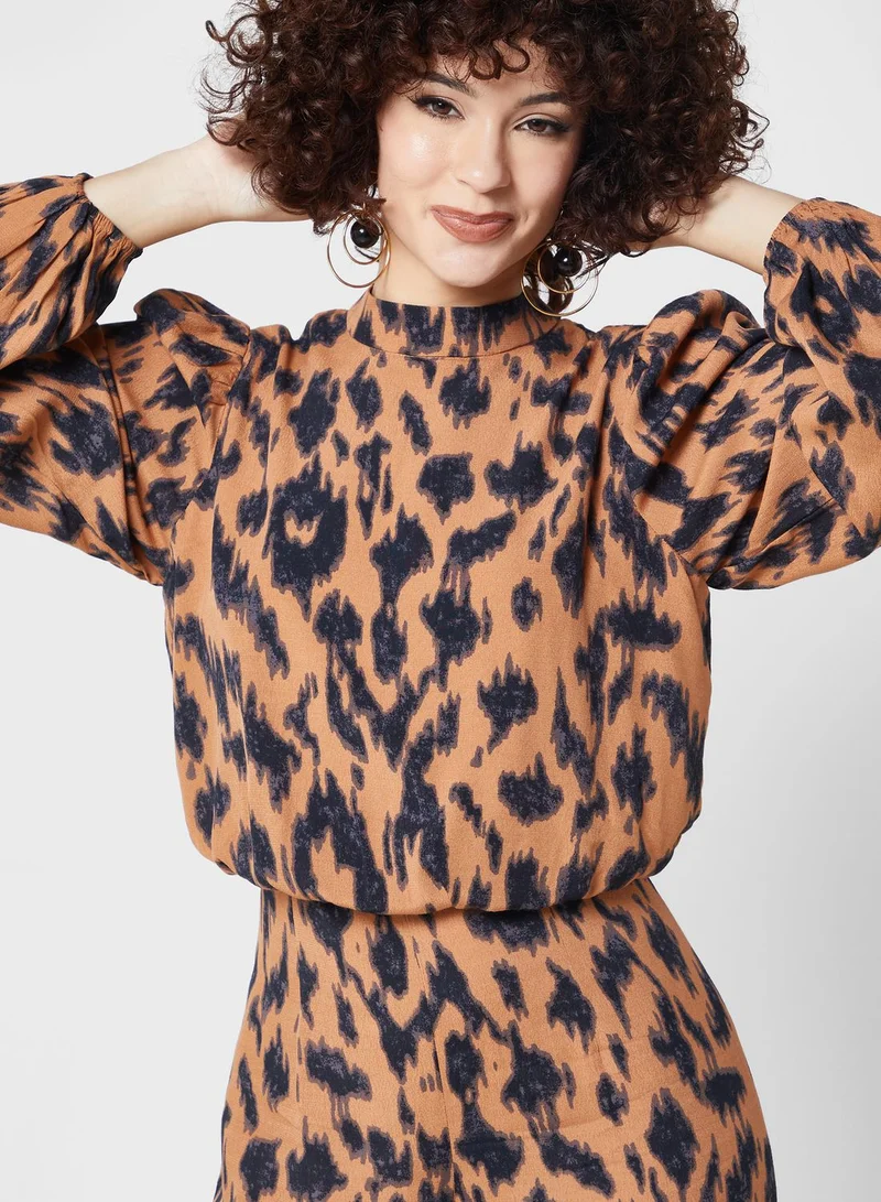 Never fully Dressed Printed Wide Leg Jumpsuit