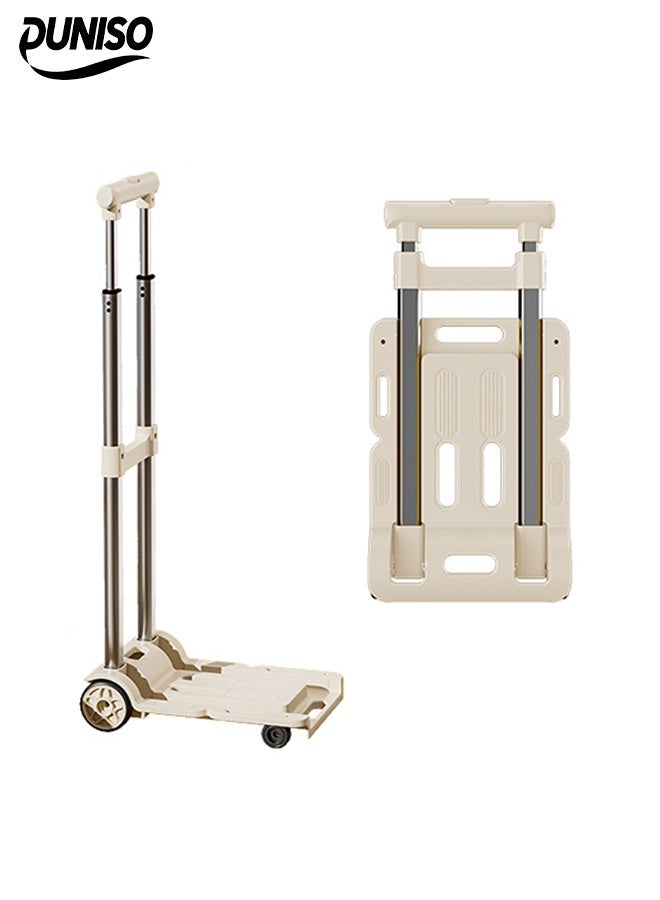 DUNISO Folding Hand Truck,Moving Platform Cart with Wheels，with Telescoping Handle，Strong Load Bearing Capacity, Sturdy and Durable，for Shopping, Moving,and Travel  - Image 1