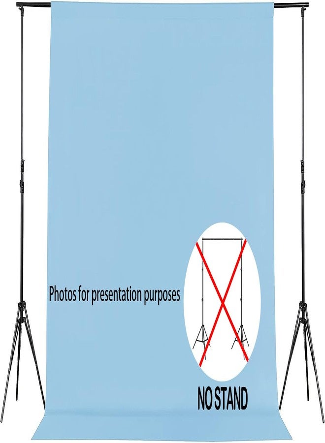 Joccun 5X7FT Light Blue Backdrop Background for Photography,Polyester Backdrop Curtain Background Screen for Photography,Photoshoot,Video Recording,Studio, Minimum Fit Stand Width of 7FT - Image 2