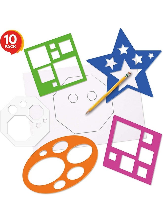 Haoser Wooden Shape Stencil Set for Kids Learning Tool for Toddlers and Preschooler (Beige Colour-4 in) - Image 2