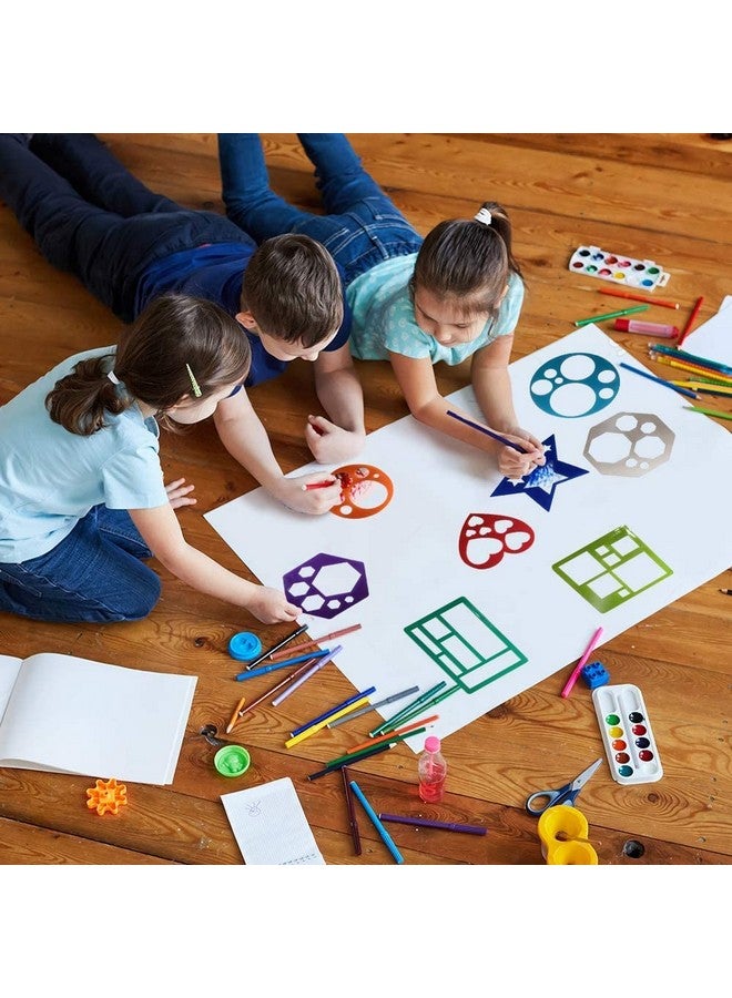 Haoser Wooden Shape Stencil Set for Kids Learning Tool for Toddlers and Preschooler (Beige Colour-4 in) - Image 5