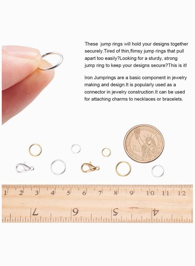 Jewellery Making Kit Iron Jewelry Findings Kit With Open Jump Rings Lobster Claw Clasps Flat Nose Plier Beading Tweezer And Ring Assistant Tool  - Image 4