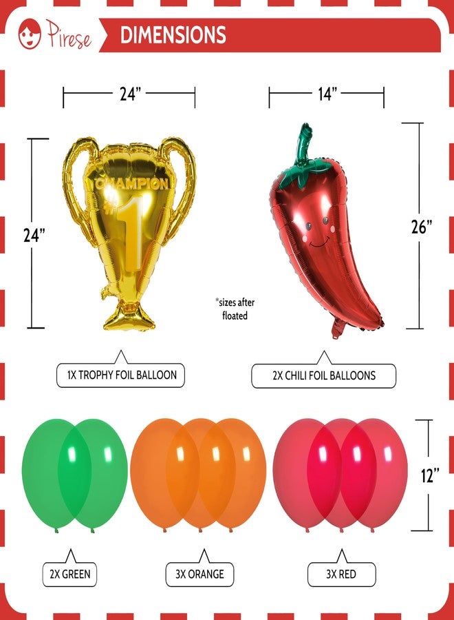 Pirese Chili Cook Off Decorations - Chili Pepper Decorations & Banner for Cookoff Parties, Chili Cook Off Supplies, Mexican Chili Peppers Decor, Fiesta Cooking & Spicy Pepper Party Decorations - Image 4