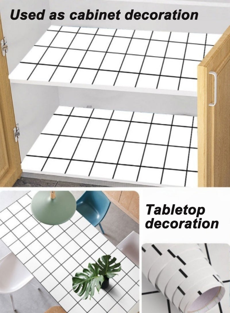 عنيد لفة واحدة من ورق جدران مقاوم للماء، ذاتي اللصق، مقاوم للزيوت والحرارة، مناسب لأسطح العمل والخزائن والأثاث، قابل للإزالة، مثالي لتجديد المنزل (60 × 500 سم) - Image 5