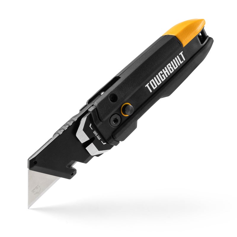 ToughBuilt â€“ Prybar Utility Knife with Blade Storage, Heavy-Duty Folding Utility Knife with Built-In Prybar, Scraper Edge, Wire Cutter, Internal Blade Storage, All-Metal Construction (TB-H4-12-IST) - Image 1