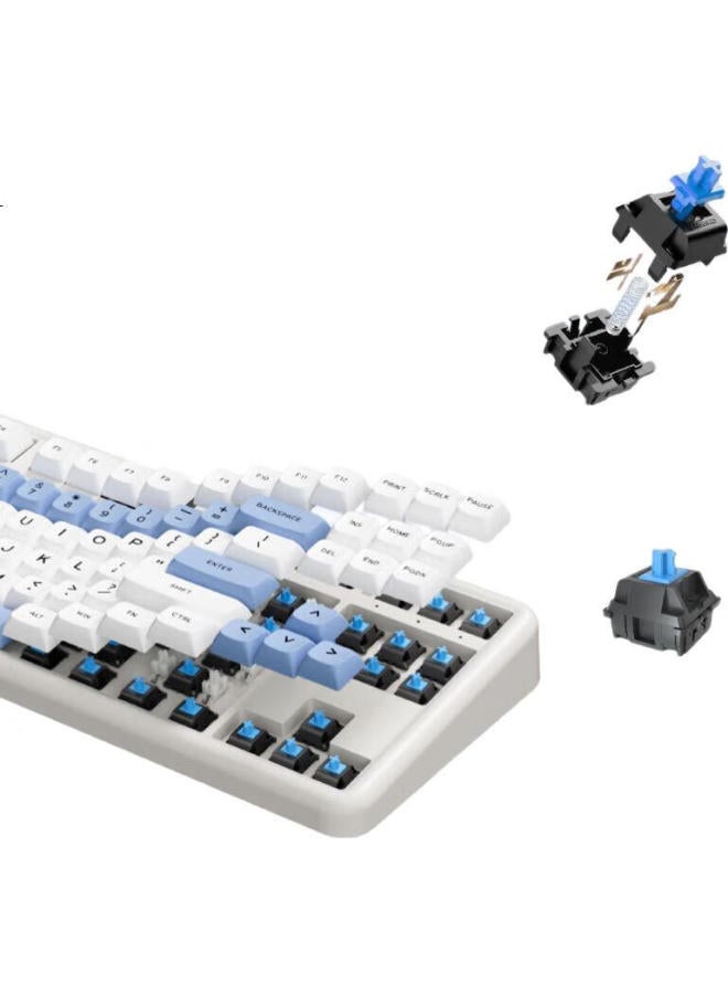 Ikbc Z300 Sky Blue Cherry Mechanical Keyboard Wired Gaming Office Keyboard 87 Keys Blue Switch - Image 3