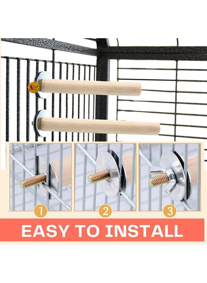 Sage Square Natural Wooden Bird Perch Set - 4 & 6 Inches | Ideal For Exercise, Play, Training, Enhance Cages & Prevent Foot Problems | Suitable For Finches, Parrot, Budgies, Cockatiel| Pack Of 2  - Image 4