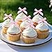 Solldgt 48Pcs Pink Bow Cupcake Toppers Pink Bow Cake Topper Birthday Decorations Mini Bowknot Cupcake Picks for Coquette Theme Party Decoration Bachelorette Bridal Engagement Wedding Baby Shower Party Decor - Image 3