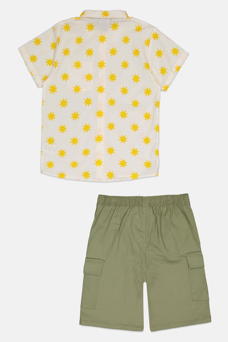 Freestyle طقم قميص وشورت مطبوع بالكامل للأطفال الأولاد من قطعتين، متعدد الألوان - Image 3