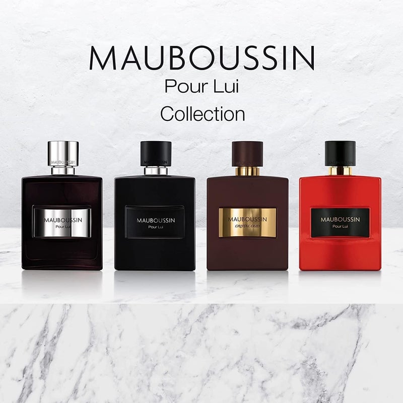 MAUBOUSSIN Mauboussin - Pour Lui In Red 100ml (3.3 Fl Oz) - Eau de Parfum for Men - Woody & Spicy Scents  - Image 5