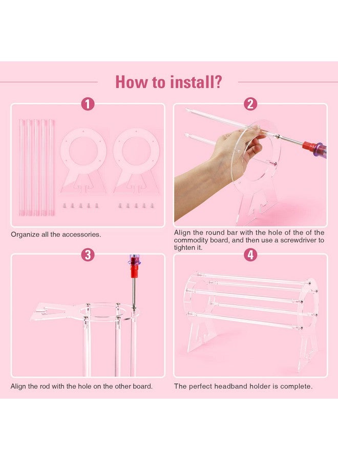 Suneerplay Uneerplay Headband Holder Clear Acrylic Headband Organizer Headband Holder Organizer Headband Display Stand Headband Storage Stand Hairband Stand For Women And Girls - Image 5