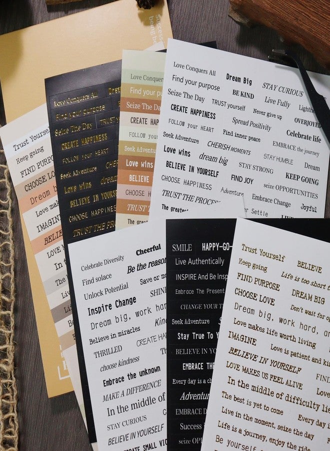Bomichi 40 Sheets Quote Stickers for Journaling, 2370 Pcs Word Stickers Motivational Inspirational Stickers Small Talk Stickers for Scrapbook Junk Journal Bullet Journal DIY Craft Card Making - Image 5