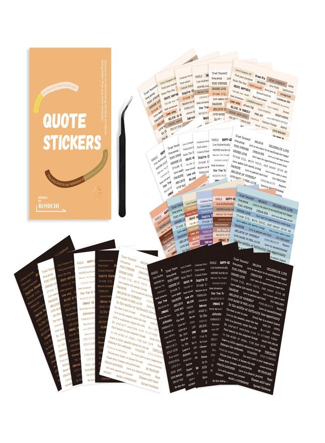 Bomichi 40 Sheets Quote Stickers for Journaling, 2370 Pcs Word Stickers Motivational Inspirational Stickers Small Talk Stickers for Scrapbook Junk Journal Bullet Journal DIY Craft Card Making - Image 1