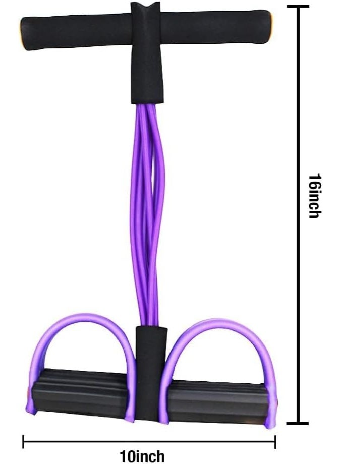 Multifunction Tension Rope, 6-Tube Elastic Yoga Pedal Puller Resistance Band, Natural Latex Tension Rope Fitness Equipment, for Abdomen/Waist/Arm/Leg Stretching Slimming - Image 3
