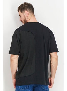 DIESEL Men Crew Neck Graphic Print Short Sleeve T-shirt, Black  - Image 2