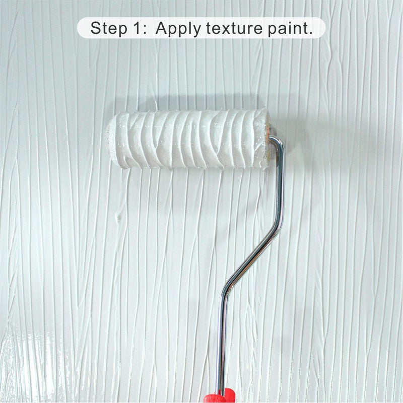 Nichiyo 10'' Patterned Paint Roller for Wall Decoration Classic Brick Embossing Texture Rubber Roller Decorative Household DIY Paint Art Tool for Wall Decoration (EG726T) - Image 3