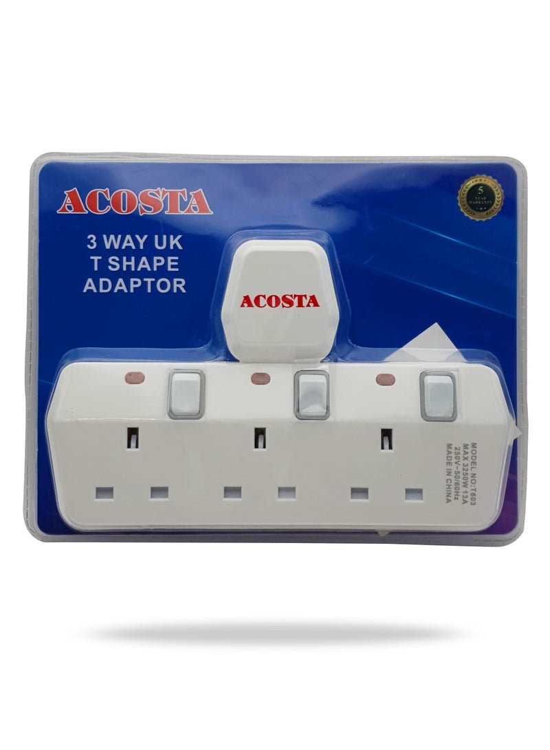 ACOSTA7 13A 250V 3-port plug - Image 1