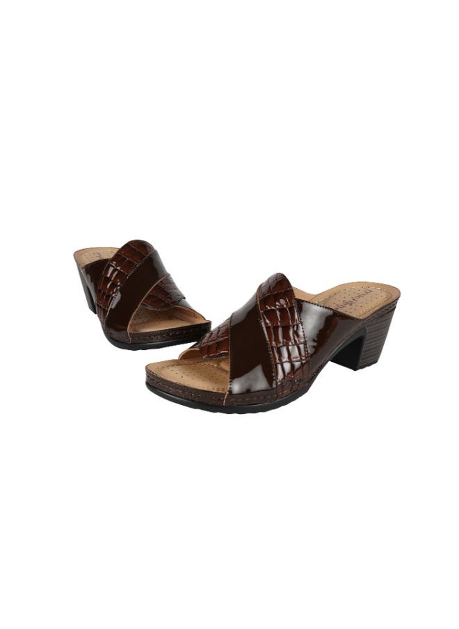 Michelle Morgan - Michelle Morgan Ladies  Block Heel 221-3 Gold - Image 1