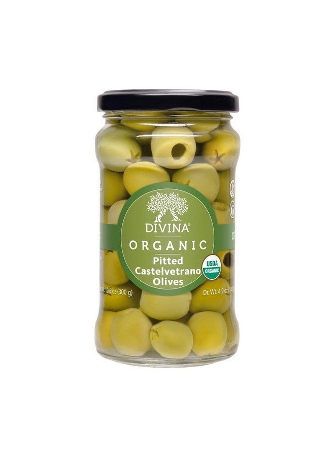 Divina Organic Castelvetrano Pitted Olives, 10.6 Ounce - Image 1