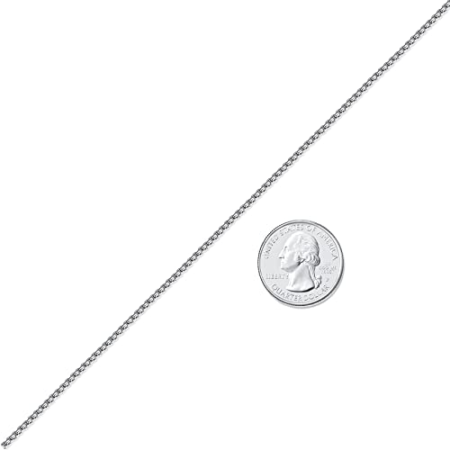 FOSIR Mens Chain Necklaces, 2mm Stainless Steel Rolo Chain Necklace for Men and Women, Silver Tone Box Chains for Men,18 Inch - Image 3