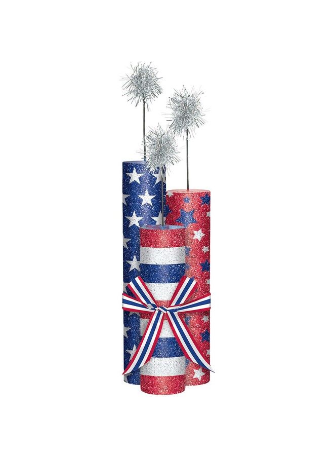 Amscan Glitter Foam Patriotic Centerpiece 10 1/2", 1 Pack - Image 3