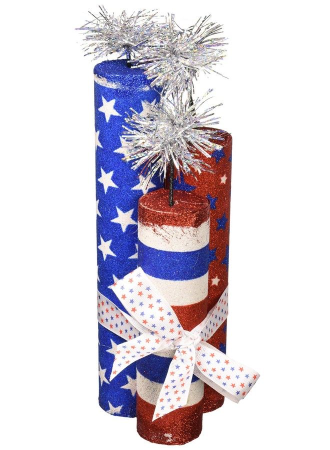 Amscan Glitter Foam Patriotic Centerpiece 10 1/2", 1 Pack - Image 2