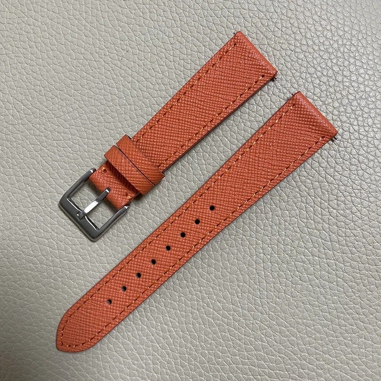 Bluejw Premium Slim Quick Release Italian Saffiano Calfskin Leather Watch Strap Replacement for 18mm 20mm 22mm Watches – Replace the Watch Strap with Durable, Stylish Calf Leather Band - Image 1