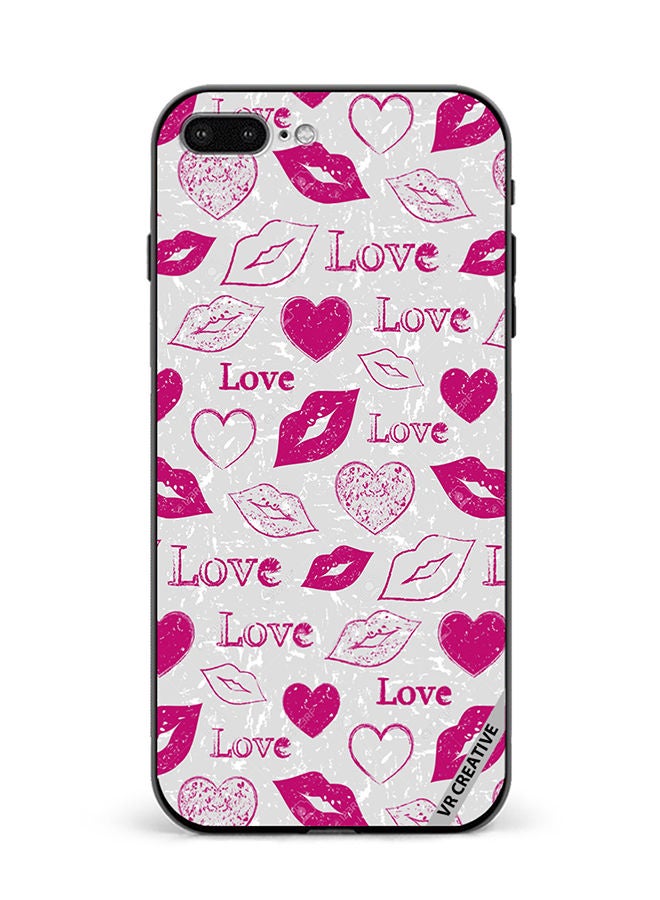 VR CREATIVE Protective Case Cover For Apple iPhone 7 Plus/8 Plus Love And Lips Tags Design Multicolour - Image 1